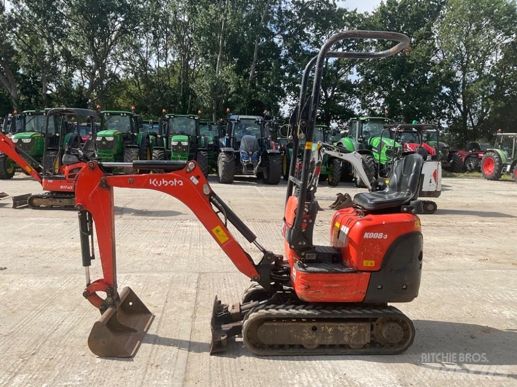 Kubota K 008-3 Mini ekskavatoriai < 7 t