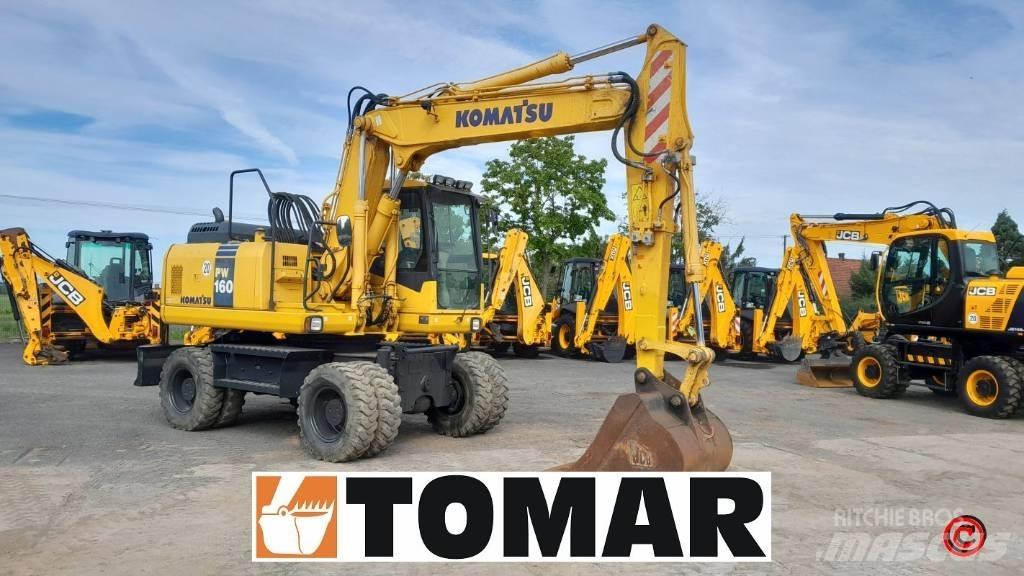 Komatsu PW 160-7 Ratiniai ekskavatoriai