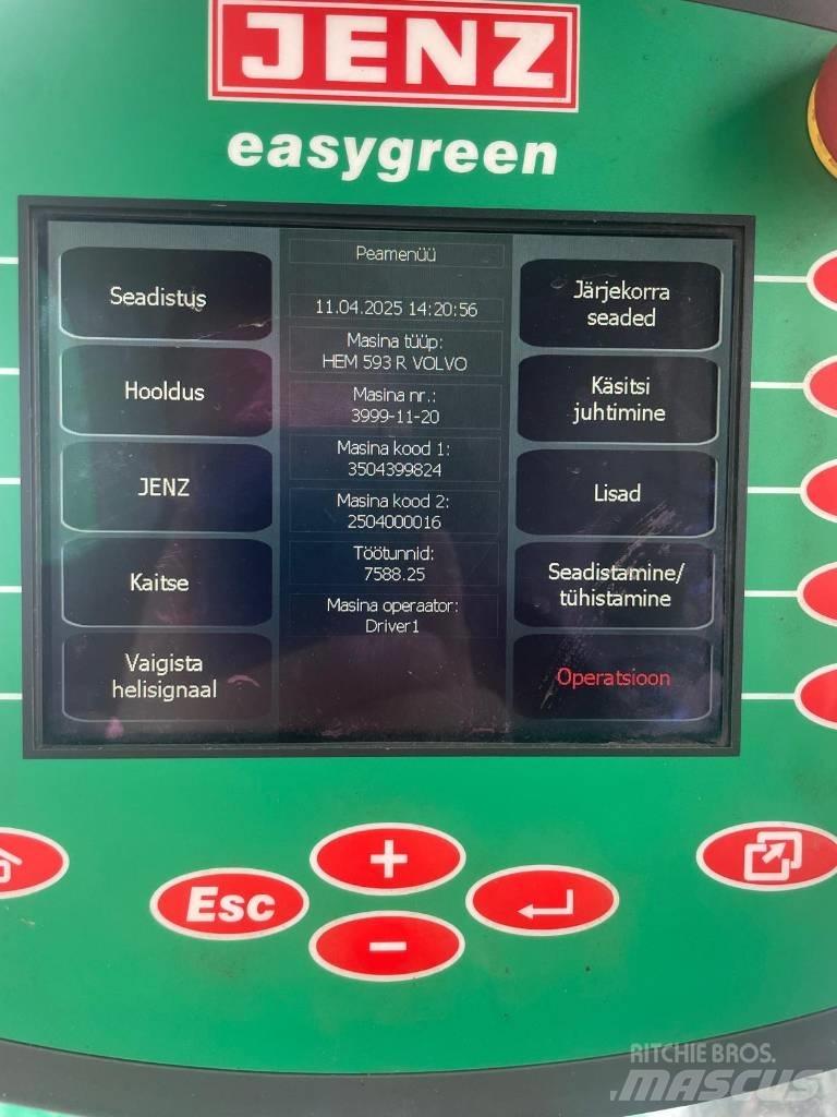 JENZ HEM 593 R Medienos smulkintuvai