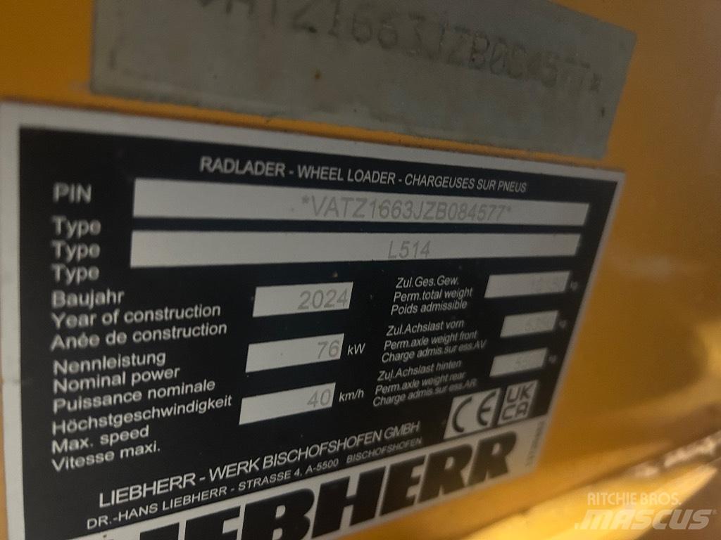 Liebherr L 514 Naudoti ratiniai krautuvai