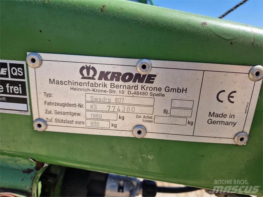 Krone Swadro 807 Pradalges formuojantys padargai