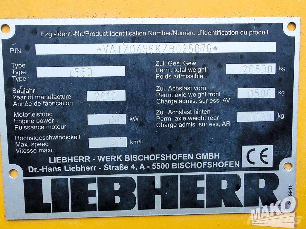 Liebherr L 550 Naudoti ratiniai krautuvai