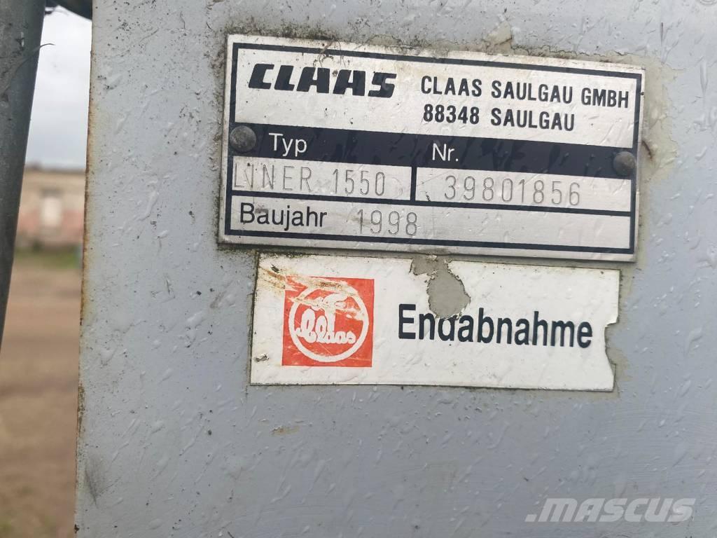 CLAAS Liner 1550 Šieno grėbliai ir vartytuvai