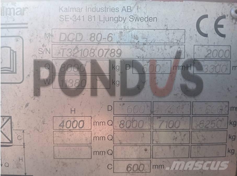 Kalmar DCD 80-6 Dyzeliniai krautuvai