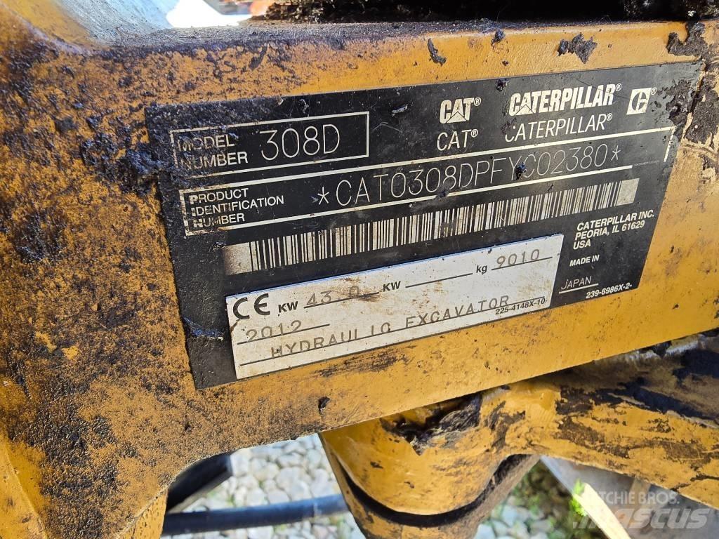 CAT 308 D Vidutinės galios ekskavatoriai 7-12 t