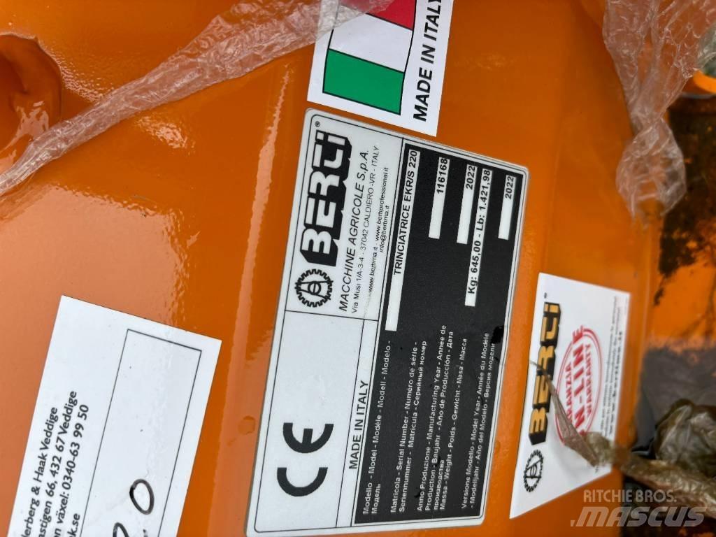 Berti EKR-S 220 Ganyklų šienapjovės / rėžtuvės