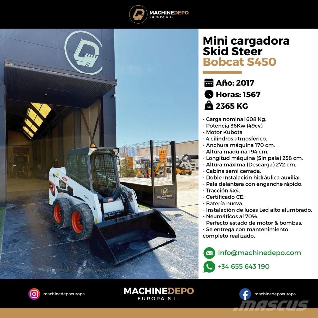 Bobcat S 450 Krautuvai su šoniniu pasukimu