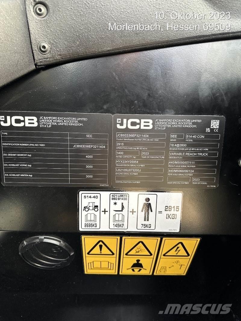 JCB 514-40 CON Teleskopiniai krautuvai