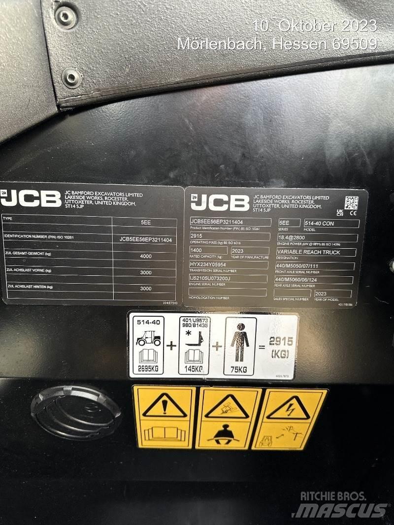 JCB 514-40 CON Teleskopiniai krautuvai
