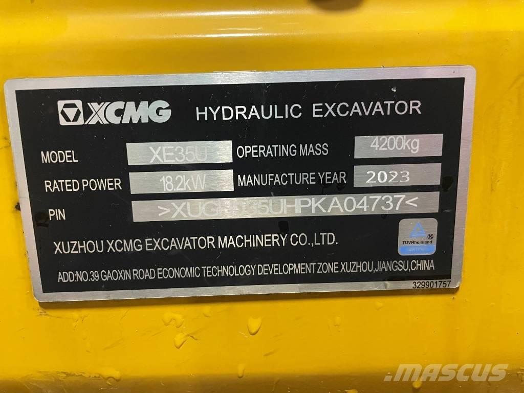 XCMG XE 35 U Mini ekskavatoriai < 7 t