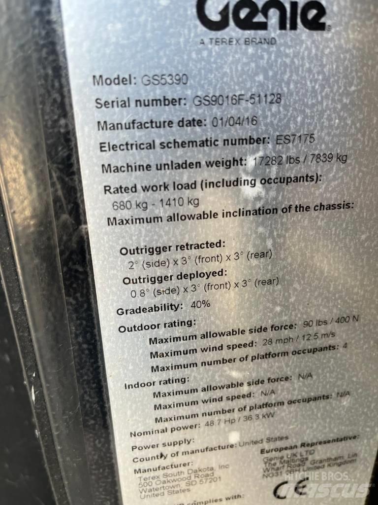 Genie GS 5390 RT Žirkliniai keltuvai