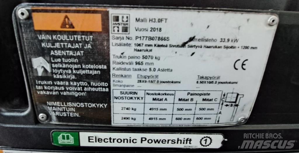Hyster H3.0FT Dyzeliniai krautuvai