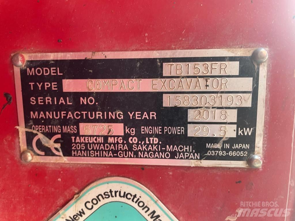 Takeuchi TB 153 FR Mini ekskavatoriai < 7 t