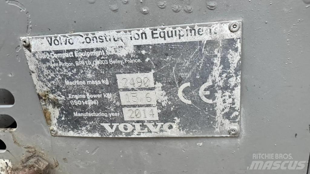 Volvo ECR 25 D Mini ekskavatoriai < 7 t