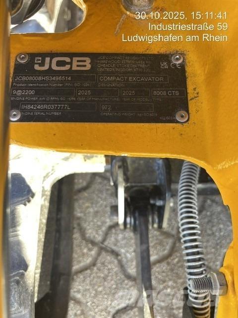 JCB 8008CTS Mini ekskavatoriai < 7 t