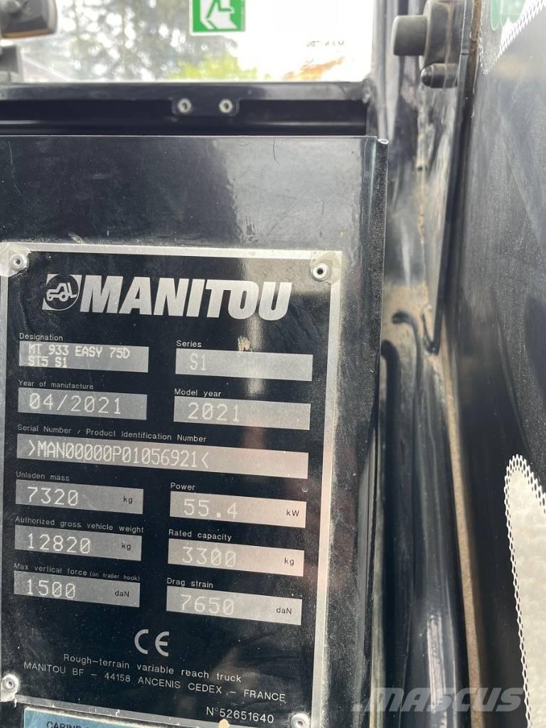 Manitou MT 933 Easy Teleskopiniai krautuvai