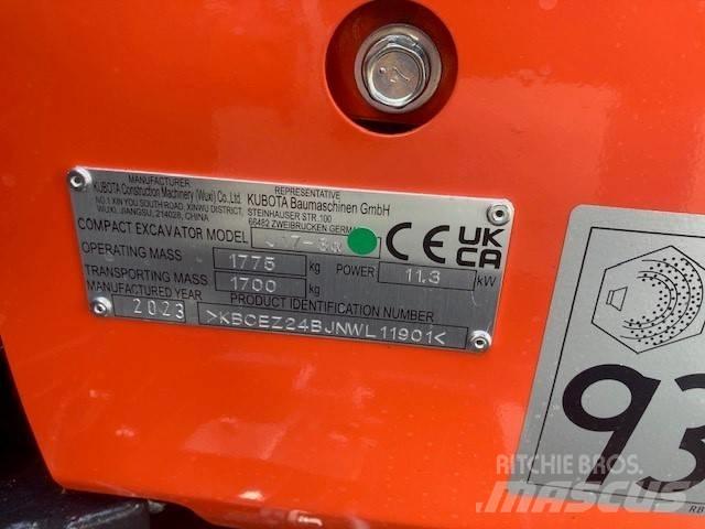 Kubota U 17-3 Mini ekskavatoriai < 7 t