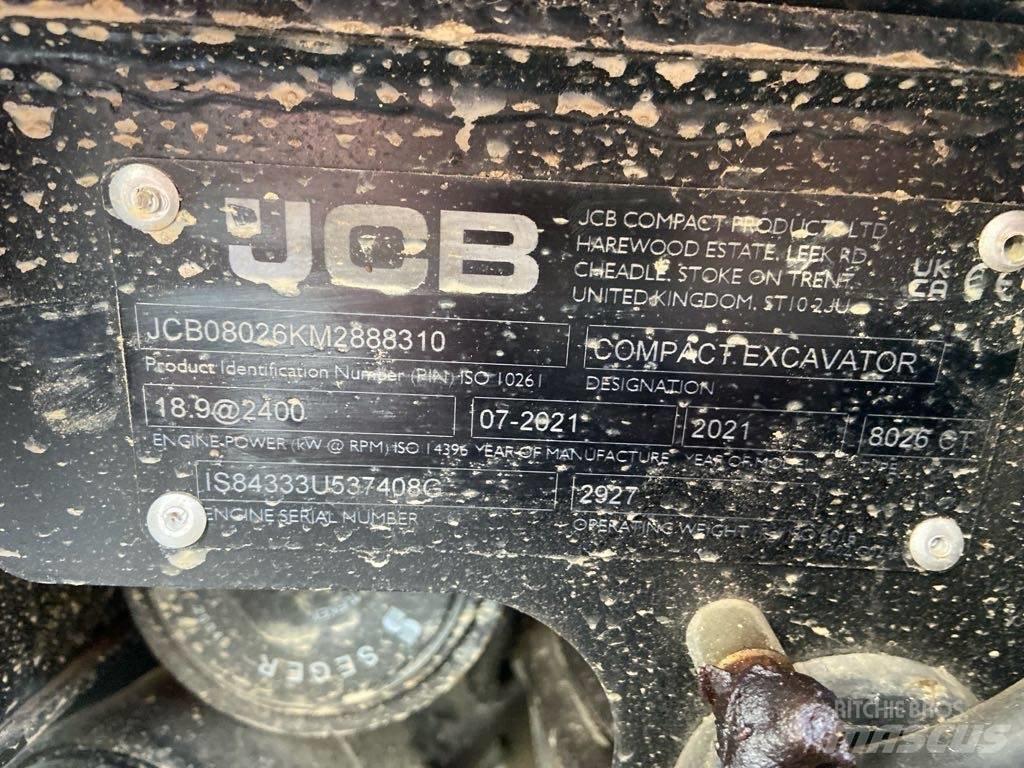 JCB 8026CTS Vikšriniai ekskavatoriai