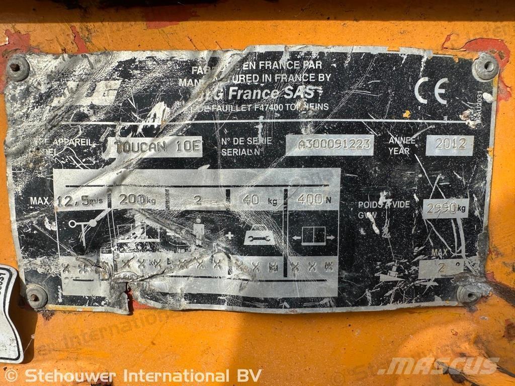 JLG Toucan 10E Kiti keltuvai ir platformos