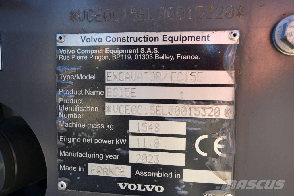 Volvo EC 15 E Mini ekskavatoriai < 7 t