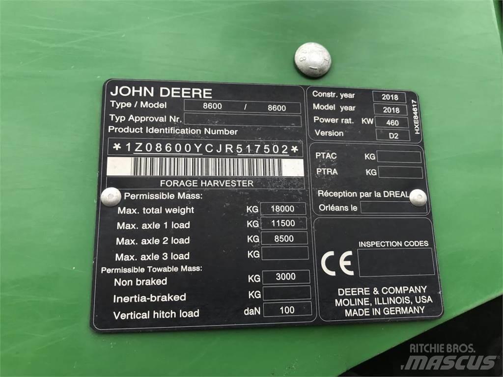 John Deere 8600 Pašarų ruošimo technika