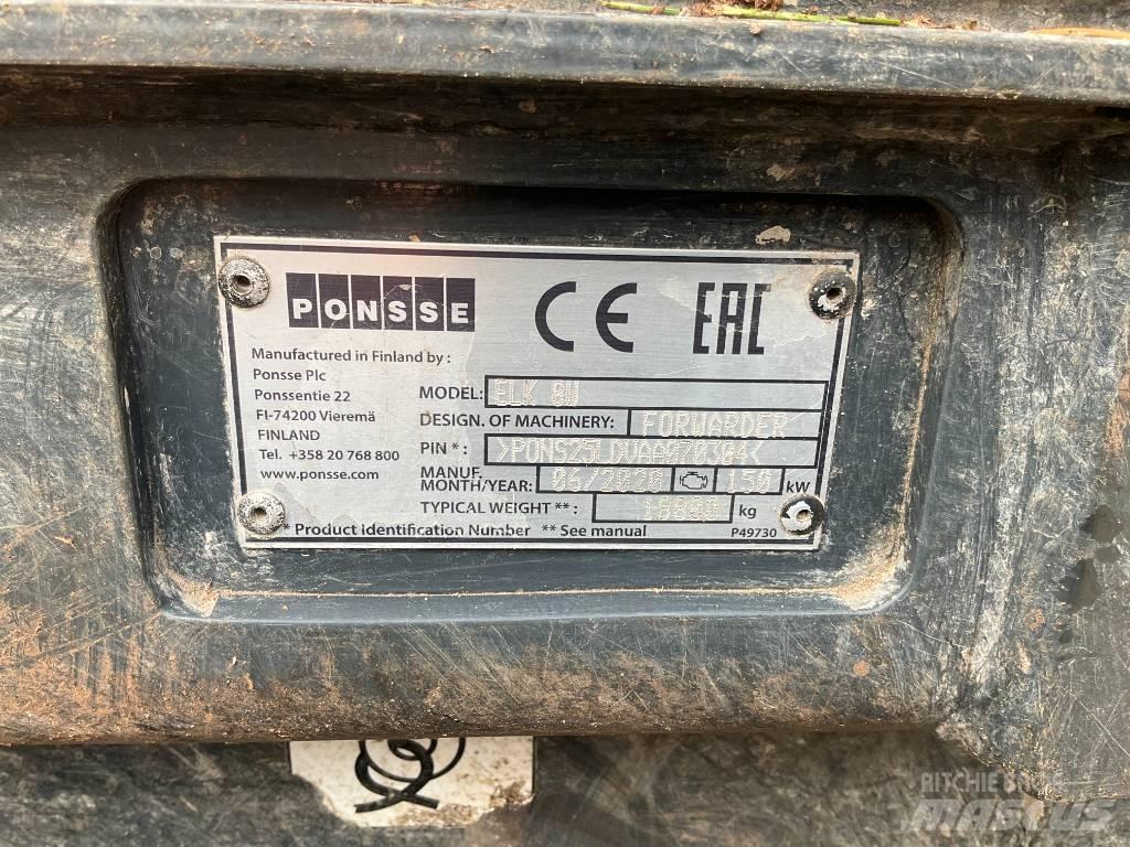 Ponsse ELK 8W Naudoti miškovežiai (Forvarderiai)