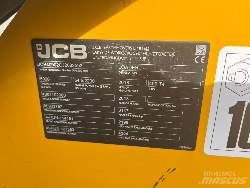JCB 409 T4 Naudoti ratiniai krautuvai