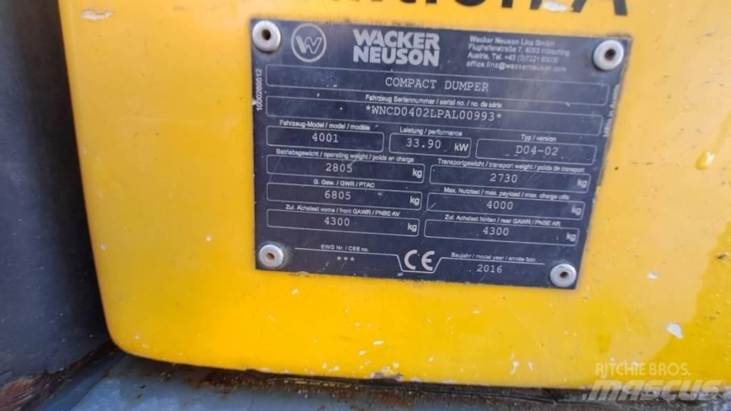 Wacker Neuson LD4001 Statybiniai savivarčiai sunkvežimiai
