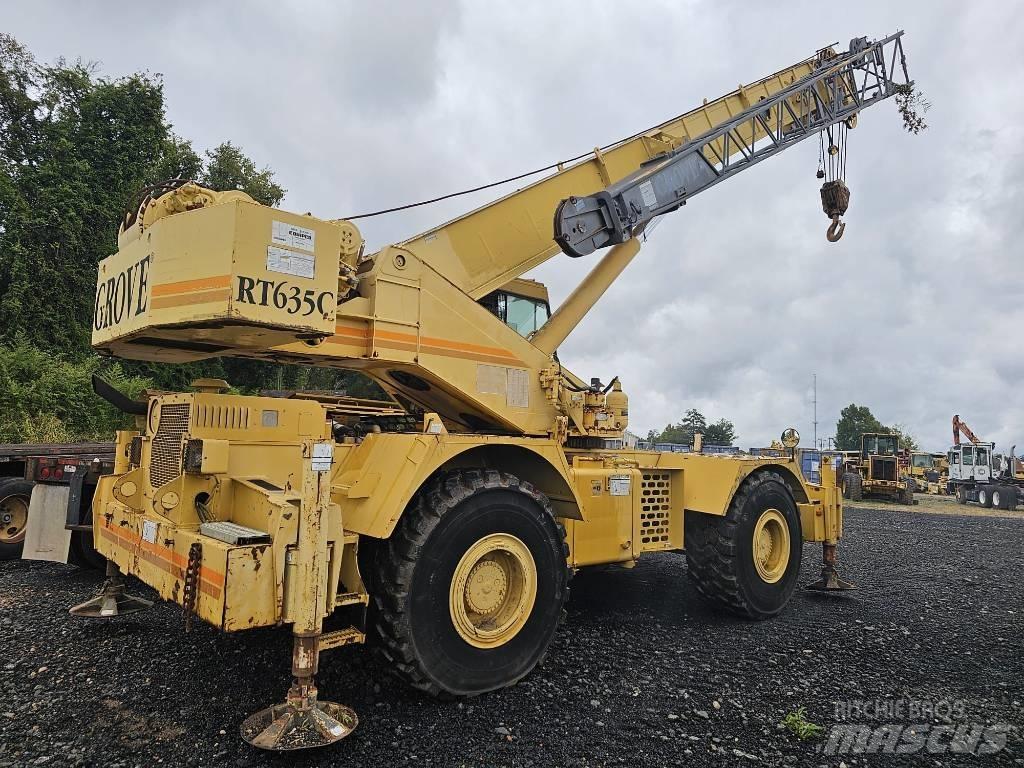 Grove RT 635 C Neapdoroto reljefo kranai