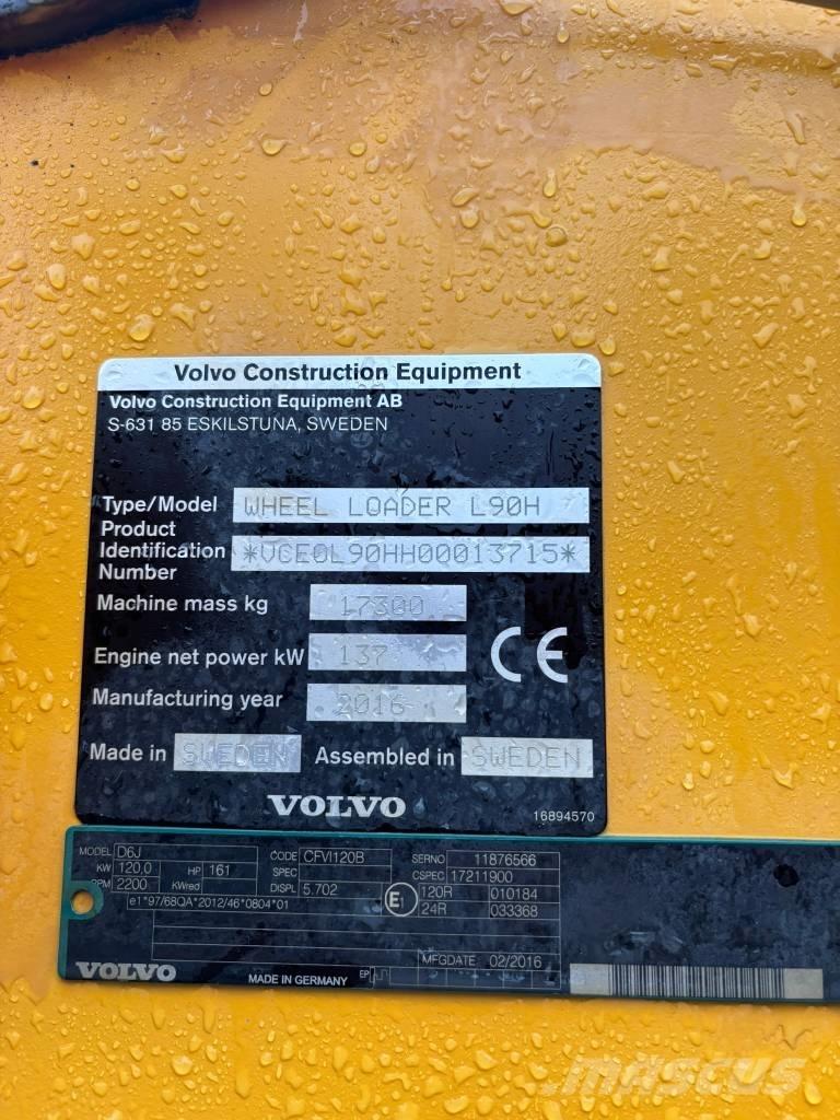 Volvo L 90 H Naudoti ratiniai krautuvai