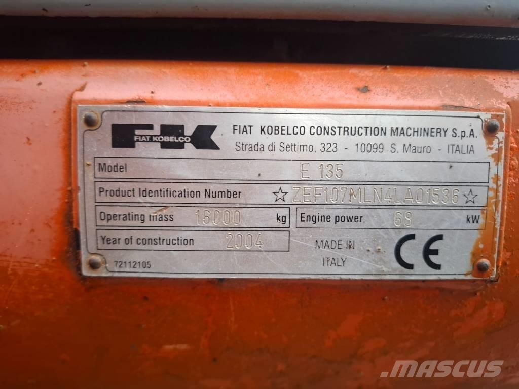 Fiat-Kobelco E 135 Vikšriniai ekskavatoriai