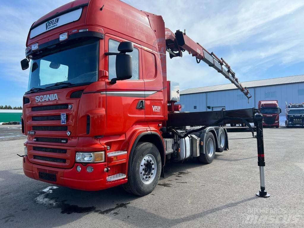 Scania R 580 Automobiliniai kranai