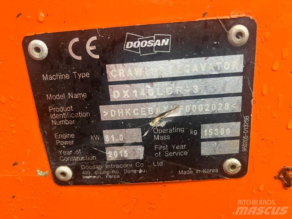  2015 DX140LCR-3 Vikšriniai ekskavatoriai