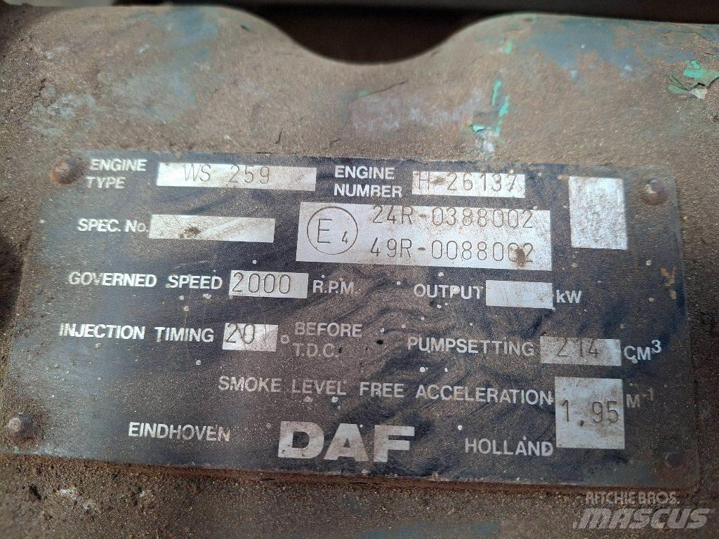 DAF WS259 Varikliai