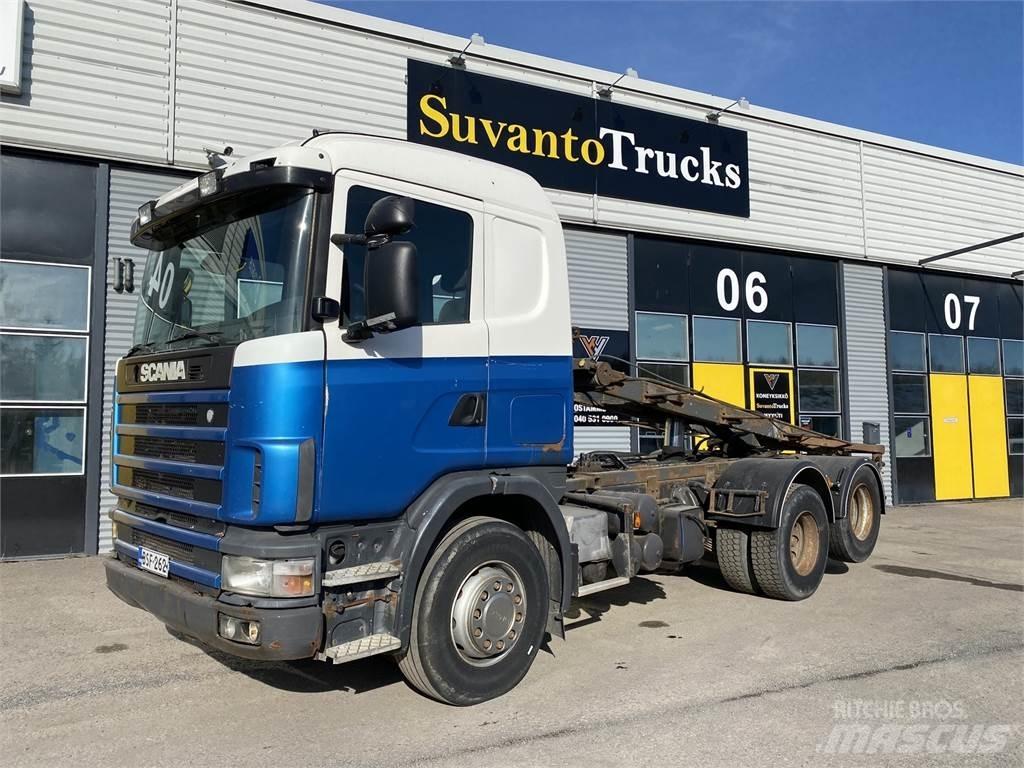 Scania R 124 6X2 Savivarčiai su kabeliniu keltuvu
