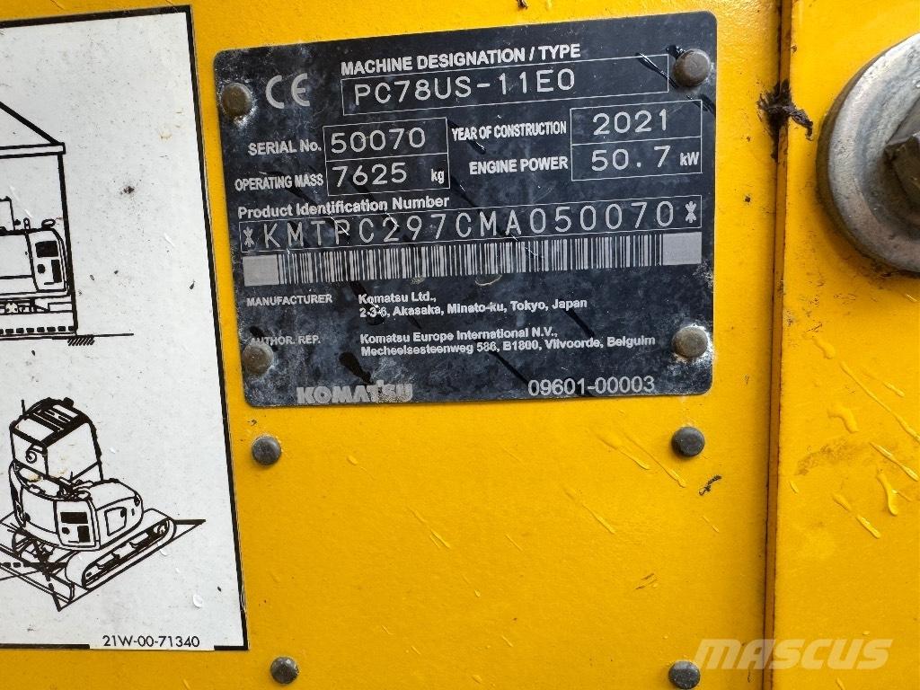 Komatsu PC 78 US Vidutinės galios ekskavatoriai 7-12 t