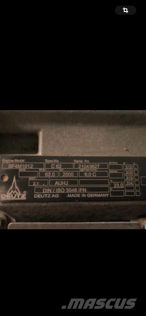 Deutz BF4M1012 Naudoti ratiniai krautuvai