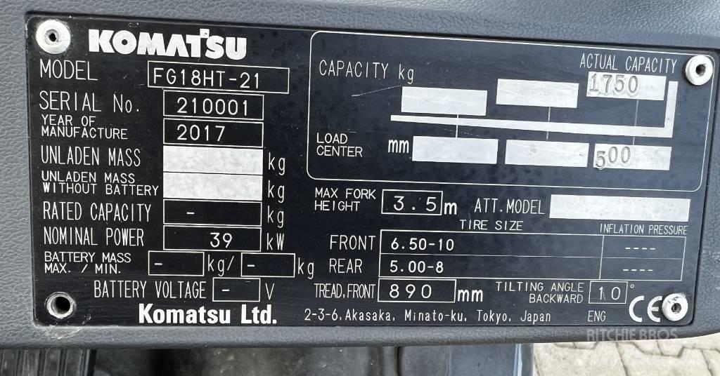 Komatsu FG15HT-21 LPG (dujiniai) krautuvai