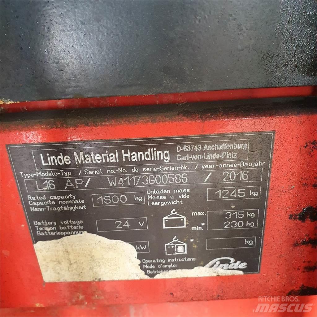 Linde L16AP Rankiniai vėžimėliai