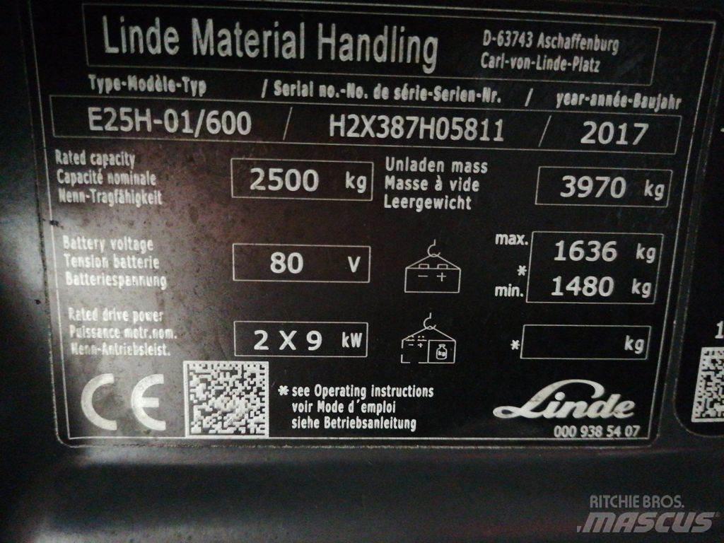 Linde E25H-01/600 Elektriniai šakiniai krautuvai