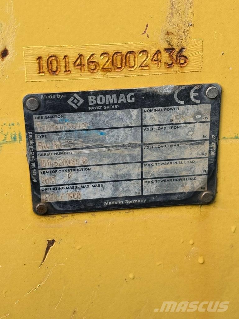 Bomag BW 80 AD-5 Porinių būgnų volai