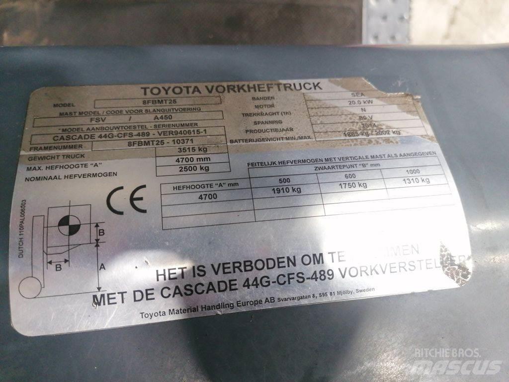 Toyota 8FBMT25 Elektriniai šakiniai krautuvai