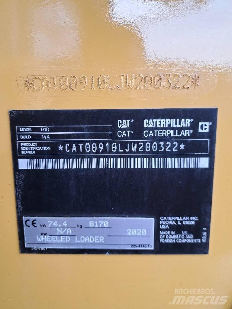 CAT 910 Naudoti ratiniai krautuvai