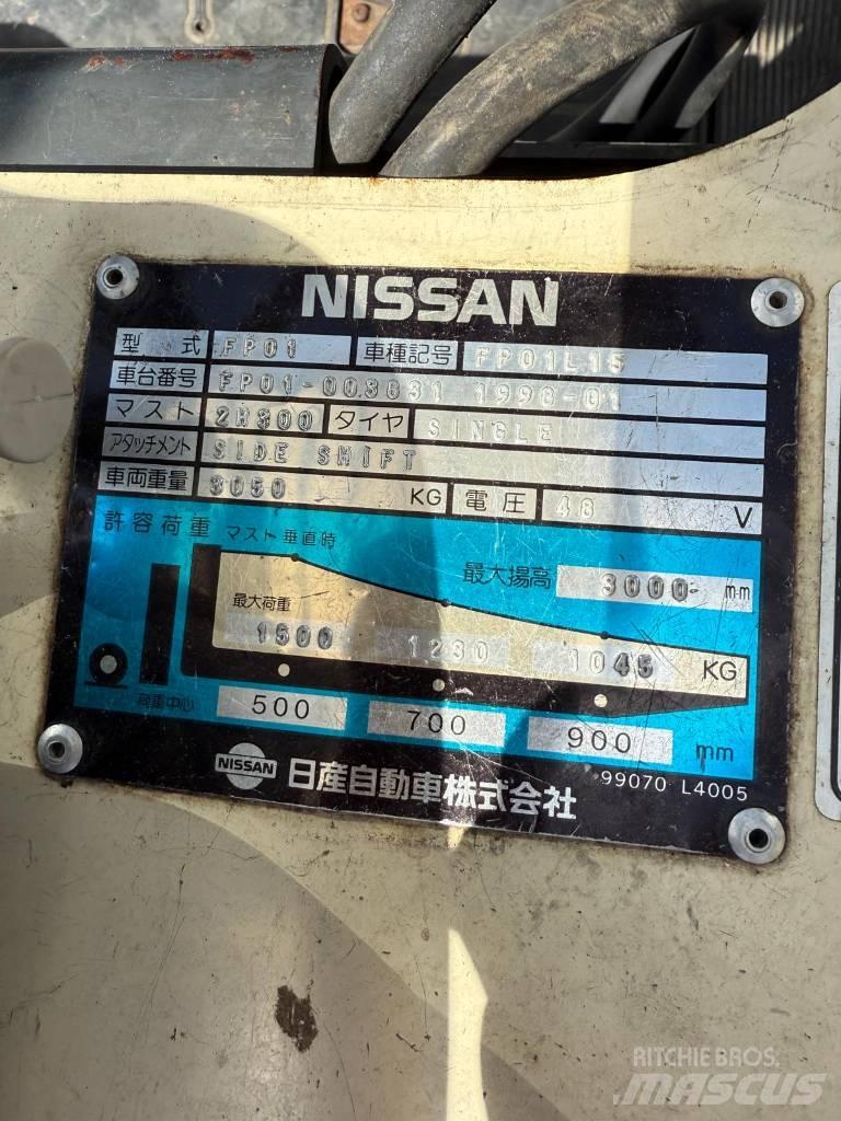 Nissan FP01 L 15 U Elektriniai šakiniai krautuvai