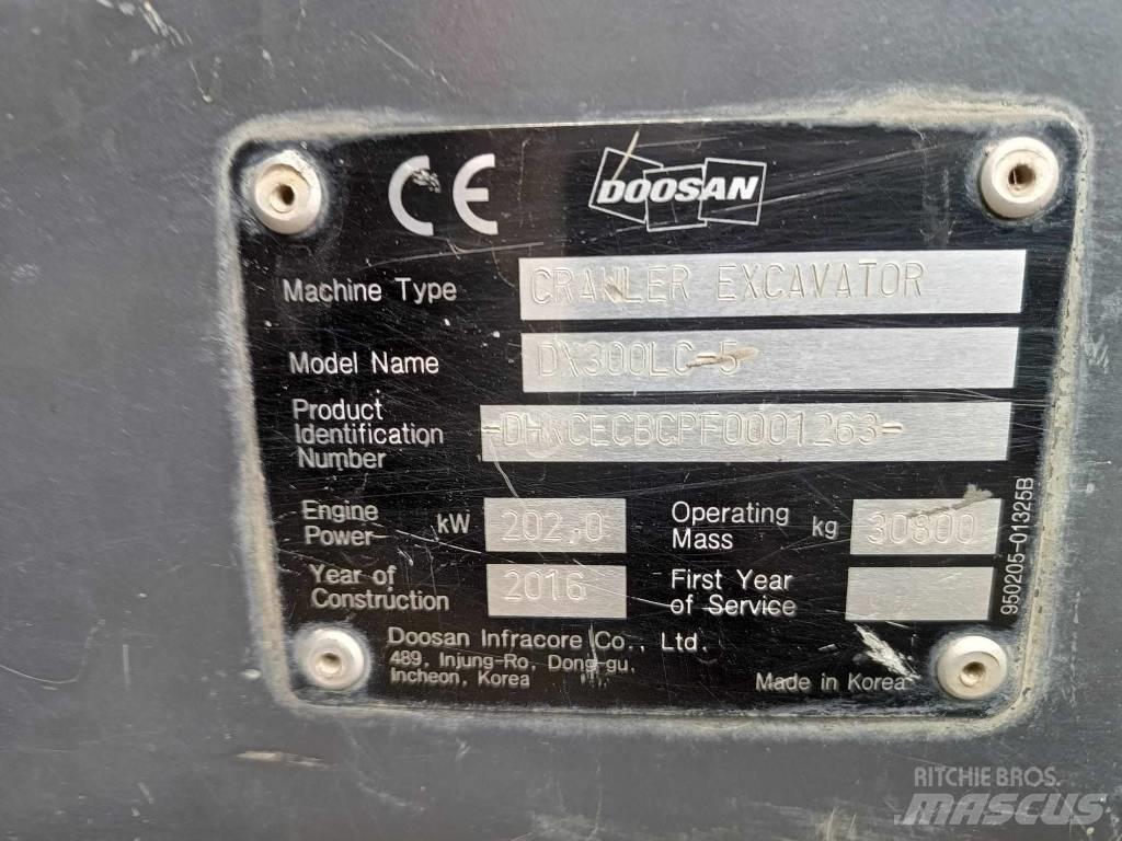 Doosan DX 300 LC-5 Vikšriniai ekskavatoriai