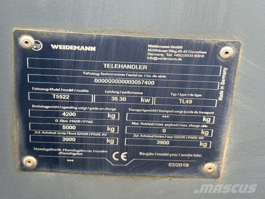 Weidemann T5522 Teleskopiniai krautuvai žemės ūkiui