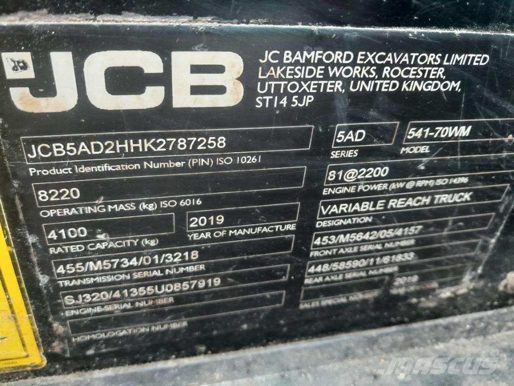 JCB 541-70 Teleskopiniai krautuvai žemės ūkiui