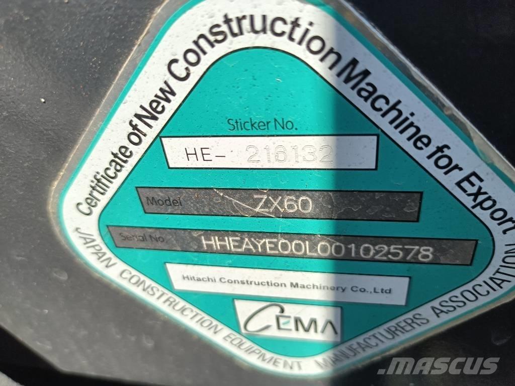 Hitachi 60 Vikšriniai ekskavatoriai
