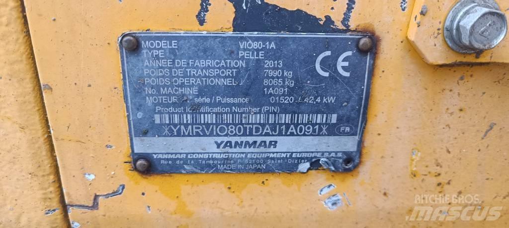 Yanmar Vio 80-1A Vidutinės galios ekskavatoriai 7-12 t