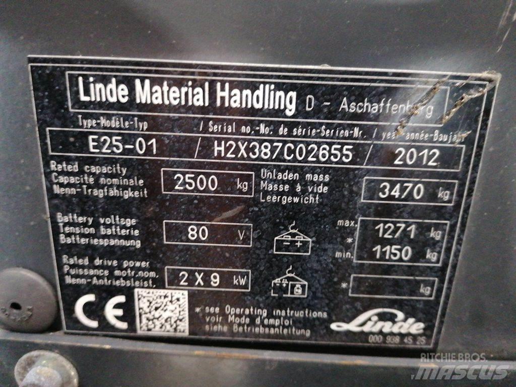 Linde E25-01 Elektriniai šakiniai krautuvai